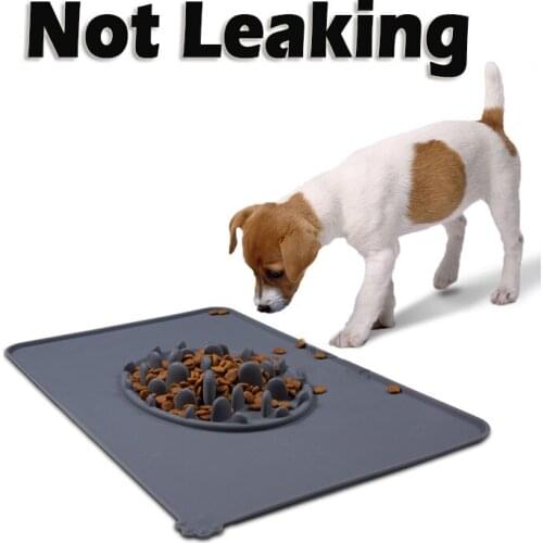 Pet Dogs Slow Feeder Food Bowl 2 In 1 Mat Not Leaking Anti-Gulping Cat Puppy Dog Mat Bath Slow Down Eating Dish Dog Supplies