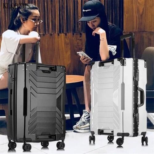 KLQDZMS ABS Trendy Stylish high quality Tourism Suitcase Carry On Spinner Wheels 20’’24’’26’’29 Inch PC Personalized Luggage