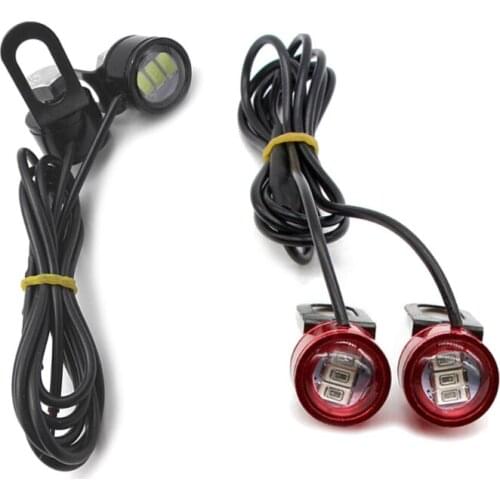 Motorcycle Rearview Mirror Eagle Eye Flash Strobe 3LED Signal Light Spotlight B36B