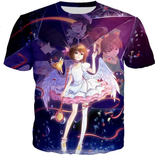 Men/women 3D Sakura Card Captor Printed T-shirt 2021 New Fashion Casual Harajuku Style T-shirt Streetwear Tops