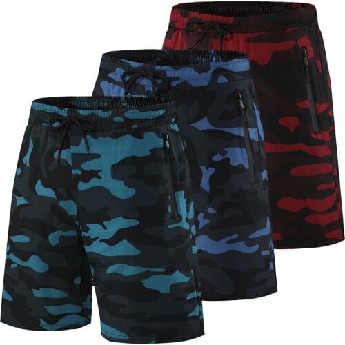 Mens shorts running shorts mens sports jogging shorts pocket with zipper quick-drying gym mens sports fitness shorts