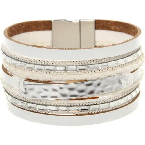 ORNAPEADIA 2021 New Bohemian Leather Bracelets for Women Ethnic Style Hand-woven Exquisite Vintage Bracelet Wholesale