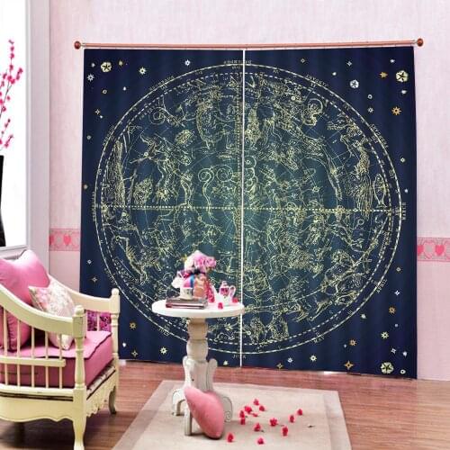 Cross curtains High quality custom 3d curtain fabric Blue Curtains Luxury Blackout Window Curtain Living Room Blackout curtain