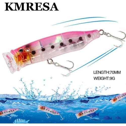Popper Fishing Lures Weights 7cm/9g Topwater Lureisca Artificial Fishing Lure Fish Swim Bait Tackle Equipment Articulos De Pesca