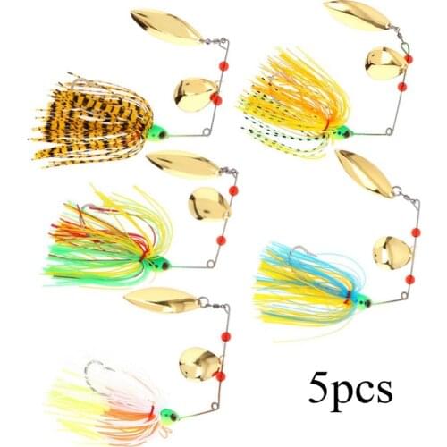 5pcs Wobbler Lures Spinners Spoon Fishing Bait for Pike Peche Tackle All Artificial Bait Metal Sequins Spinnerbait