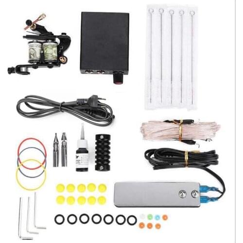 Professional Complete Tattoo Kit Set Tattoo Machine with 5 Immortal Color Inks