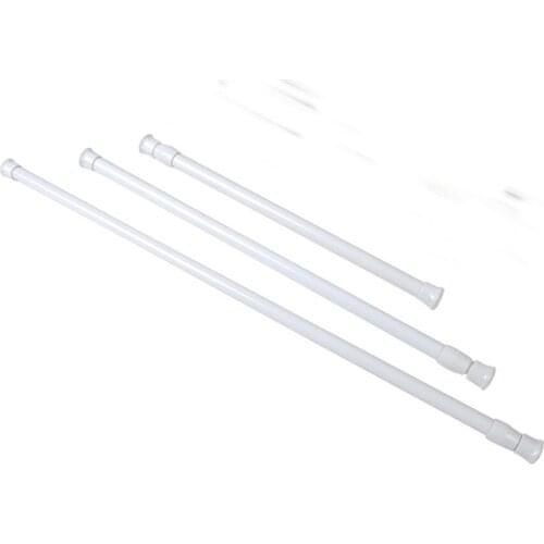 High Carbon Steel Adjustable Rod Tension Bathroom Curtain Extensible Rod Hanger