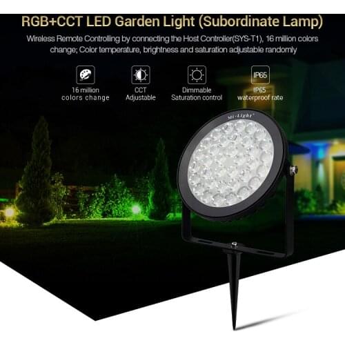 [Seven Neon]MiLight DC24V 15W RGB+CCT LED Garden Light Waterproof IP65 dimmable 16million light Subordinate Lamp/gargen light