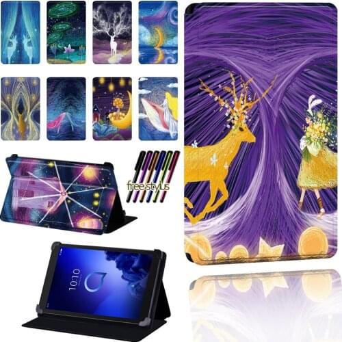 Foldable Case for Alcatel 1T 7 10/3T 8 10/A3 10 Tablet Scratch Resistant Lightweight Protective Case Cover