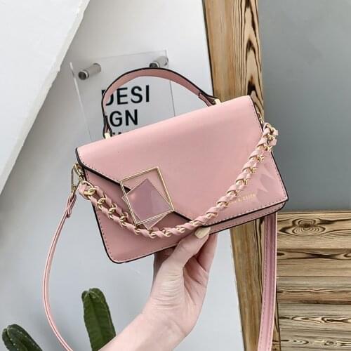 Womens Shoulder Bag Woman Handbags Leather Chain Korean Solid Fashion Summer Evening Luxury Designer Female Crossbody Bags 2021
