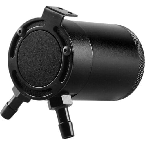 Universal Oil Catch Can Compact Baffled 2-Port Aluminum Reservoir Oil Catch Tank Fuel Tank Parts Two hole breathable Kettle