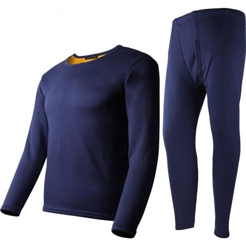 Winter Velvet Thick Thermal Underwear For Men WomanWinter Warm Layered Clothing Pajamas Set Thermal Set Male Long Johns Suit