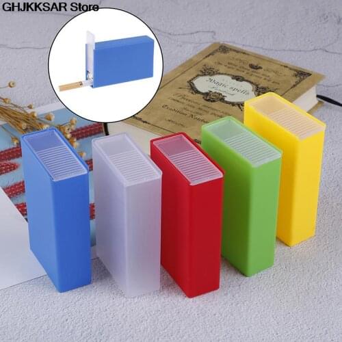 1pcs Wholesale Transparent Portable Plastic Cigarette Case Hold Soft Pack Can Put Cigarette Lighter Cigarette Box
