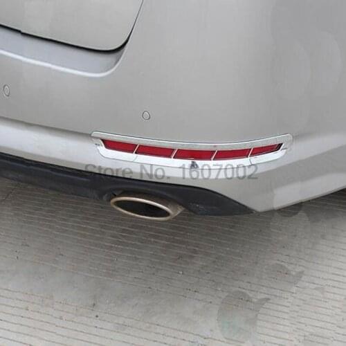 For Kia K5 2014 2015 Exterior 2pcs Chrome Car Rear Tail Light Lamp Shade Cover Trim Bezel Decorative Accessories
