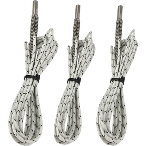 3 PCS Heating tube 6*20mm 12V 24V 65W Ceramic Cartridge Heater 1M Reprap&Mendel For V6 J-head Extruder 3D Printer Part