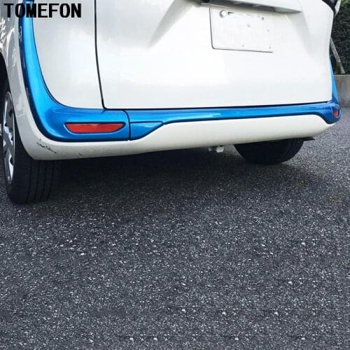 3Pcs For Toyota Sienta 2016 2017 Second Generation XP170 ABS Chrome Rear Bumper Cover Trims Auto Parts Car Styling