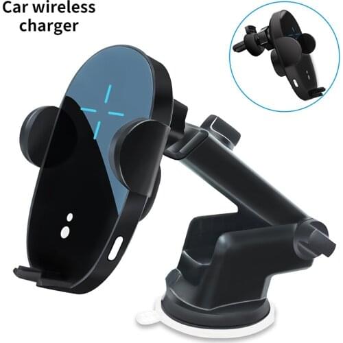 15W Car Qi Wireless Charger Infrared /Smart Sensor Clamping Air Vent Mount Phone Stand For Samsung S10 9 8 Note10 iPhone12 12pro