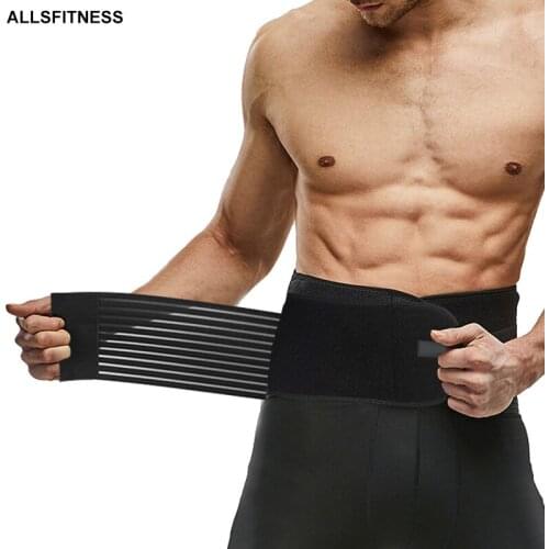 1 PCS Adjustable Lumbar Support Waist Pain Back Injury Supporting Brace For Fitness Weightlifting Belts Sports Safety Corrector