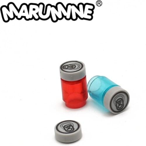 Marumine MOC Drink Cans 100pcs/lot Model Accessories 21610 Emotional expression Educational toys Stacking Bricks For Children