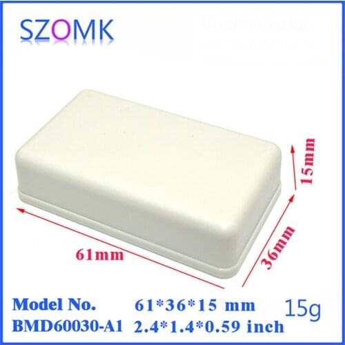 Black diy plastic box shell enclosure electronics junction box (50 pcs) 61*36*15mm abs enclosure for pcb outlets plastic housing