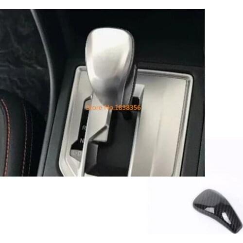 For SUBARU XV 2018 2019 2020 Car Styling Sticker Head Sequin Trim Carbon Fibre Gear Cover Shift Knob Control Lamp Frame 1pcs
