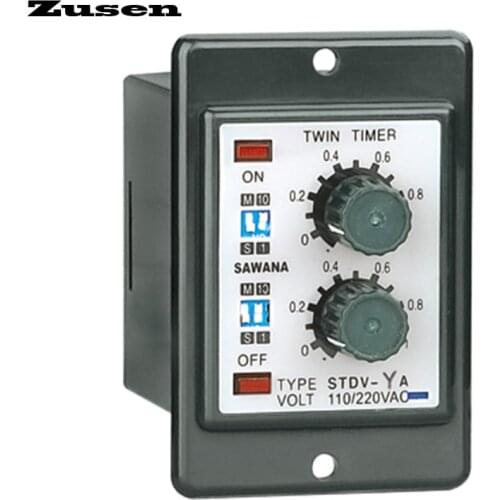 Zusen ATDV-YA twin time relay multi range variable DC12V/24V/36V/AC110V/220V/380V