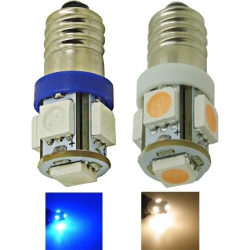 E10 LED 12v small lamp car Instrument light Dc 12 V volt SMD 5050 1W auto Indicator Warning signal bulbs car-styling