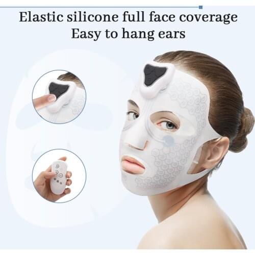 Electronic Facial Mask Instrument Skin Rejuvenation Moisturizing Beauty Apparatus Face Hydrating Soft Silicone Electronic Mask