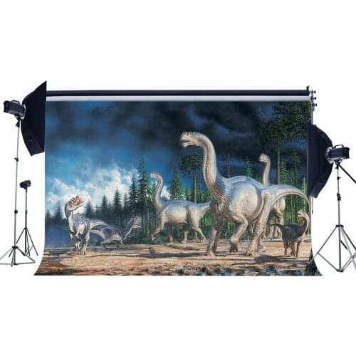 Dinosaur Backdrop Jurassic Period 3D Backdrops Jungle Forest Trees Scary Dinosaur Fairytale Background