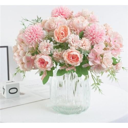 Artificial flowers Bouquet wedding silk peony party home garden decoration fresh and beautiful easy to take care of