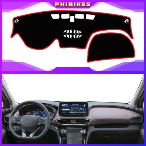 For Hyundai Santa Fe IX45 4th Gen 2019 Car Dashboard Cover Mat Pad Sun Shade Instrument Protect Carpet Accessories