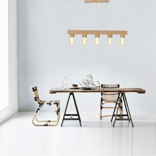 Nordic Creative Wood Pendant Lights Home Light Fixtures Decor Luminaire Dining Room Lights Living room lights Indoor light E27