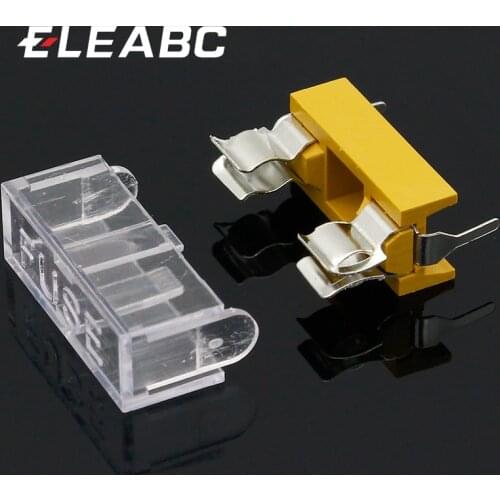 Panel Mount PCB Fuse Holder Case w Cover 5x20mm
