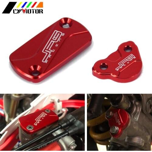 CNC Motorcycle Front Rear Brake Fluid Reservoir Cap Cover For HONDA CRF150R CR150R CR250R CRF250R CRF250X CRF450R CRF450X CRF CR