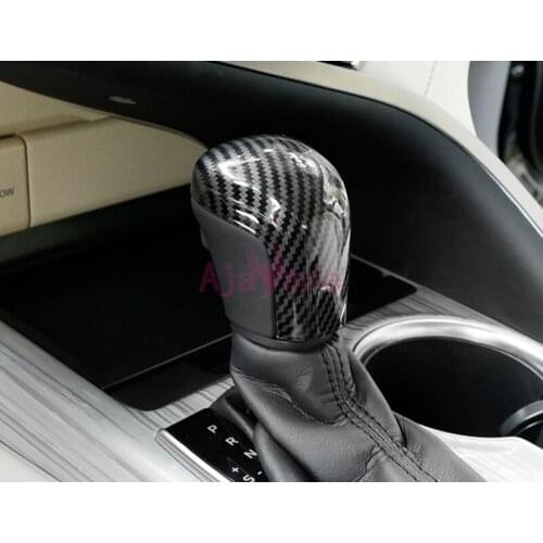 For Toyota Camry 2018 2019 Carbon Fiber Front Front hands Shift Cover Interior Gear Knob head Cover Protector Accessories
