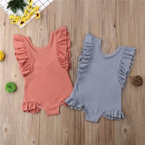 Newborn Toddler Kids Baby Girl Swimwear Swimsuit Bathing Suit Swimming Beachwear Summer Ruffles Swim Bodysuits