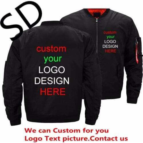 Men DIY Custom Bomber Jacket Army Spring Summer Military Style Jackets Pilot Militar Windbreaker Mens Coat Clothing 5XL