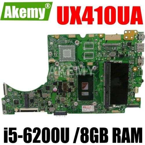 JIANSU UX410UA Motherboard For ASUS UX410UQ UX410UQK UX410UV UX410U RX410U Laotop Mainboard with i5-6200U CPU 8GB RAM