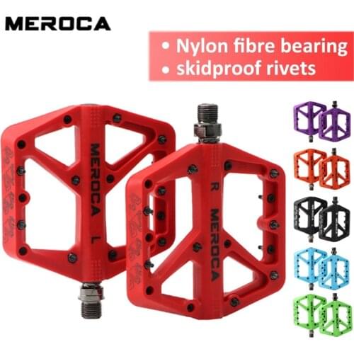 MEROCA Ultralight Bike Pedals Seal bearing Road MTB Bicycle Pedals Anti-Slip 115mm Width Platform Pedal Dustproof Bike Part