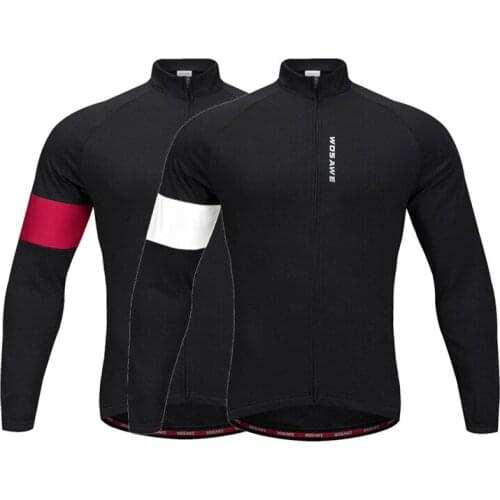 WOSAWE Mens Cycling Motobike Jackets Fleece Thermal Jersey Long Sleeves Keep Warm Jacket Autumn Winter Women Cycling Bike Coats