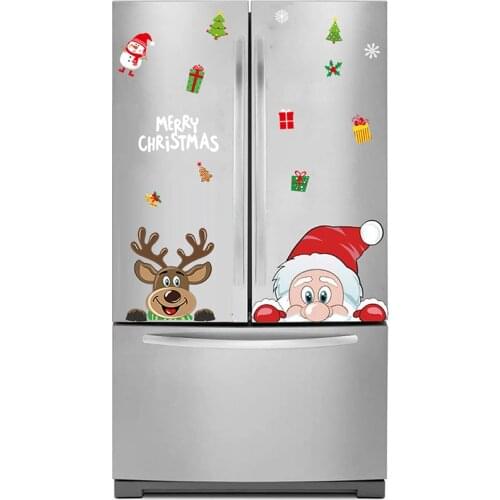 Merry Christmas Wall Window Glass Stickers Decals Santa Murals New Year