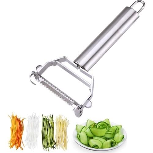 Stainless Steel Multi-function Vegetable Peeler Julienne Cutter Julienne Peeler Potato Carrot Grater Slicer Zester Kitchen Tool