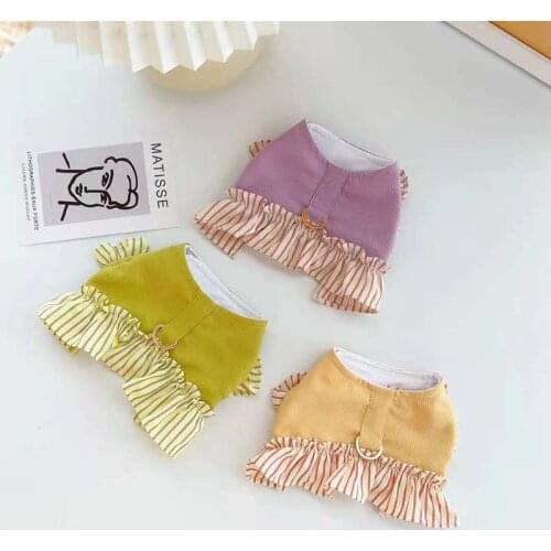 Pet Clothes Dogs Cats Small Dogs Teddy Bichon Korean Style Going Out Walking Dogs Chest Straps Leash