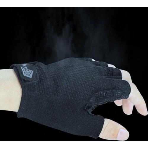Ridding Gloves Racing Car Half-finger Gloves Breathable Non-slip Damping Mountain Bike Riding Equipment Unisex Thicken Wearable