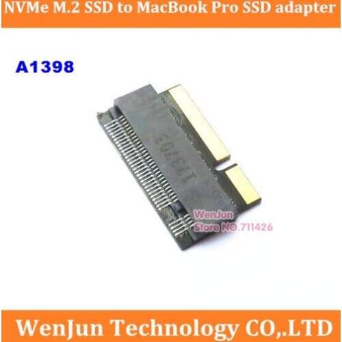 NVMe M.2 NGFF SSD to 2013 early MacBook Pro A1398 SSD Adapter Card 10pcs/lot