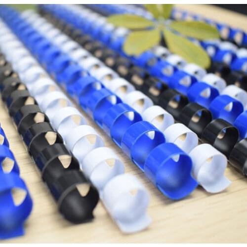 30Pcs/Lot A4 Manual Plastic Binder Rubber Ring 21 Hole Loose-Leaf Notebook Contract Comb Binding Machine Special Learning Office