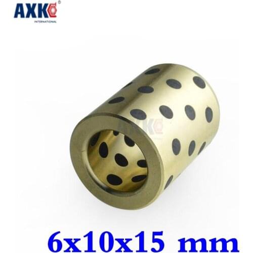 2019 Time-limited Sale Rolamentos Ball Bearing 6x10x15 Mm Linear Graphite Copper Set Bearing Bushing Oil Self-lubricating Jdb