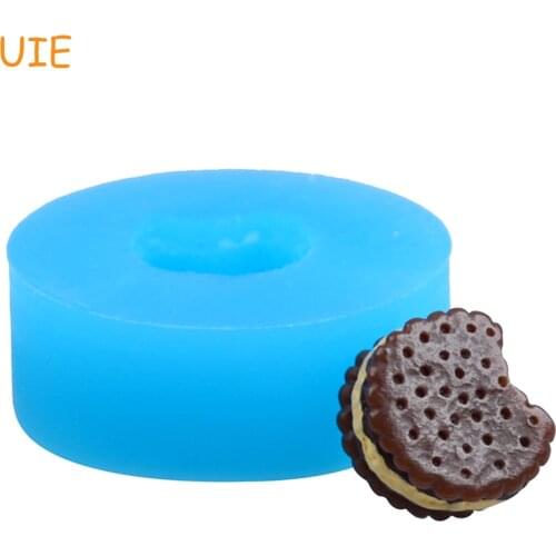 QYL342U Mini Bitten Cream Felt Cookie Silicone Mold Fondant Cake Decoration Polymer Clay Resin Nougat Mold 13mm