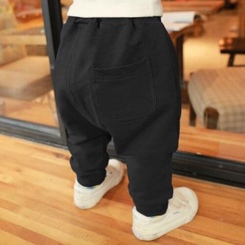 Fashion Children Pants Kids Spring Autumn Clothes Trousers for Baby Boys Harem Pants solid black yellow cheap