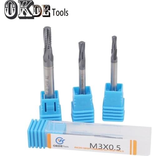 Carbide thread end mill M2.5 M3 M4 M5 M6 M8 M10 M12 thread mills, thread milling cutter with TIALN coating